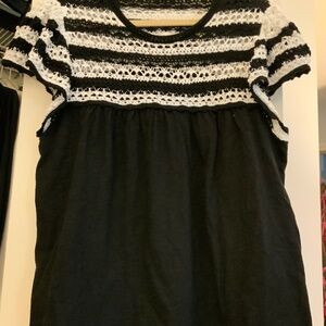 Loft Knit top with Bone and Clack Crochet